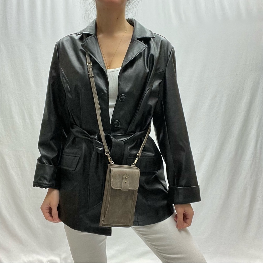 Antik Kraft wallet crossbody bag khaki taupe 2 in 1